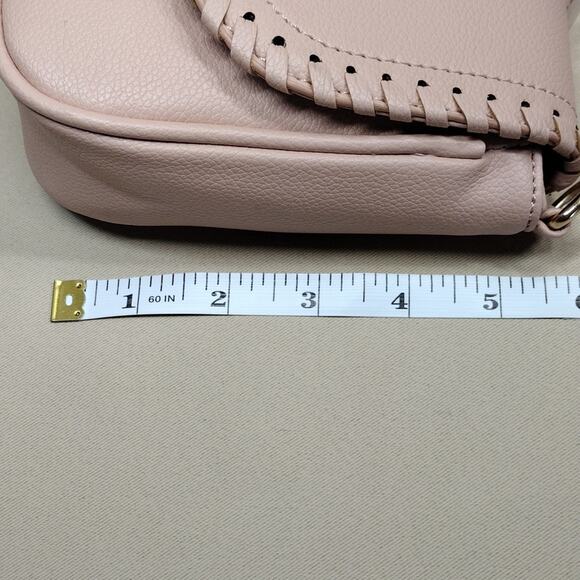 NWOT Elegant Faux Leather Fringe Casual Cute Pink Crossbody Bag Purse - Picture 7 of 13